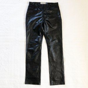 GAP Black Leather Jeans - Size 6 - EUC
